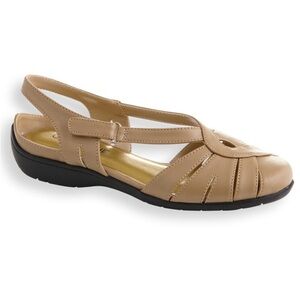 Classique “Rina” Fisherman Slingback -Taupe *Wide